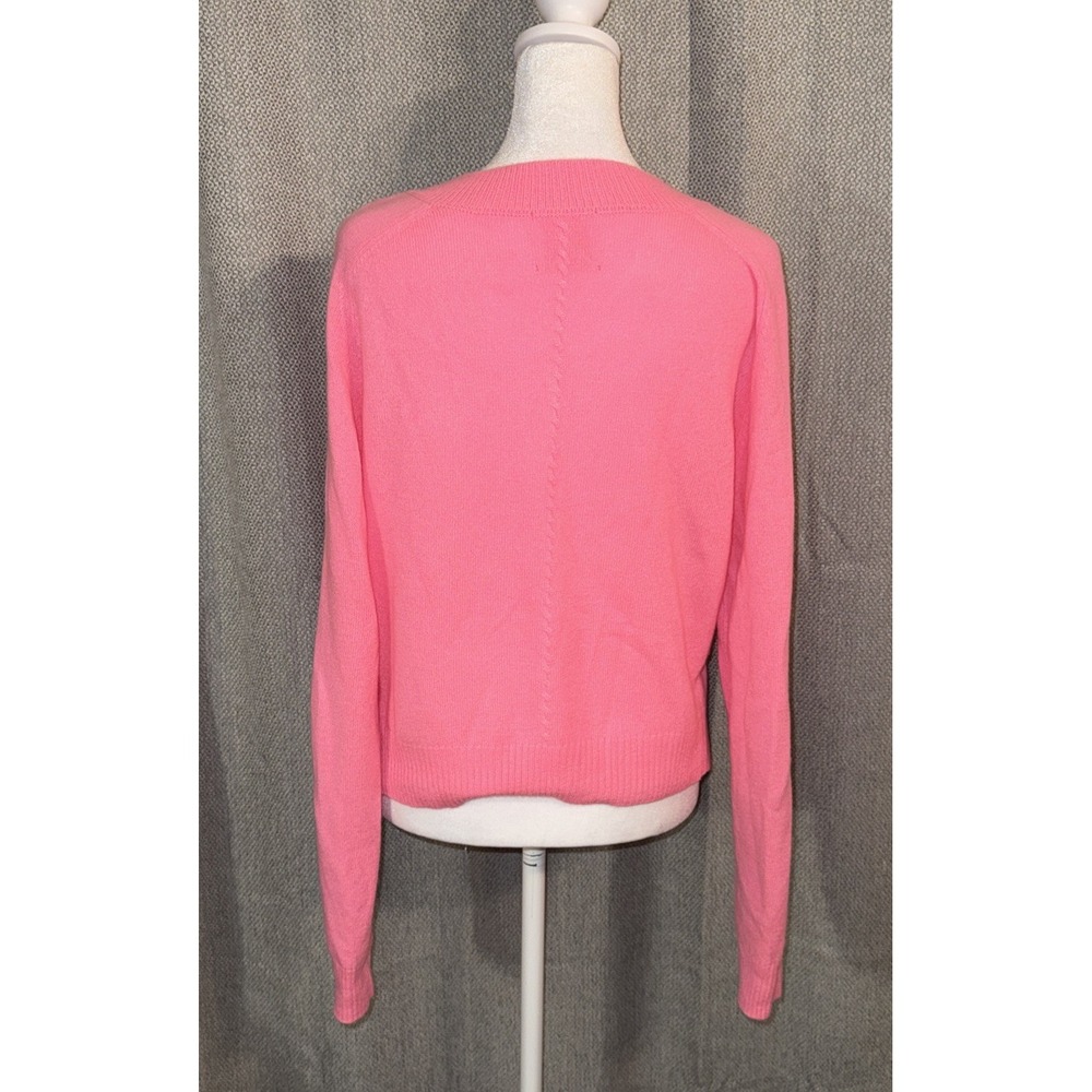 Crush Malibu Cashmere Sweater in Cosmo Pink  V-neck Women's Size Small - Picture 4 of 10